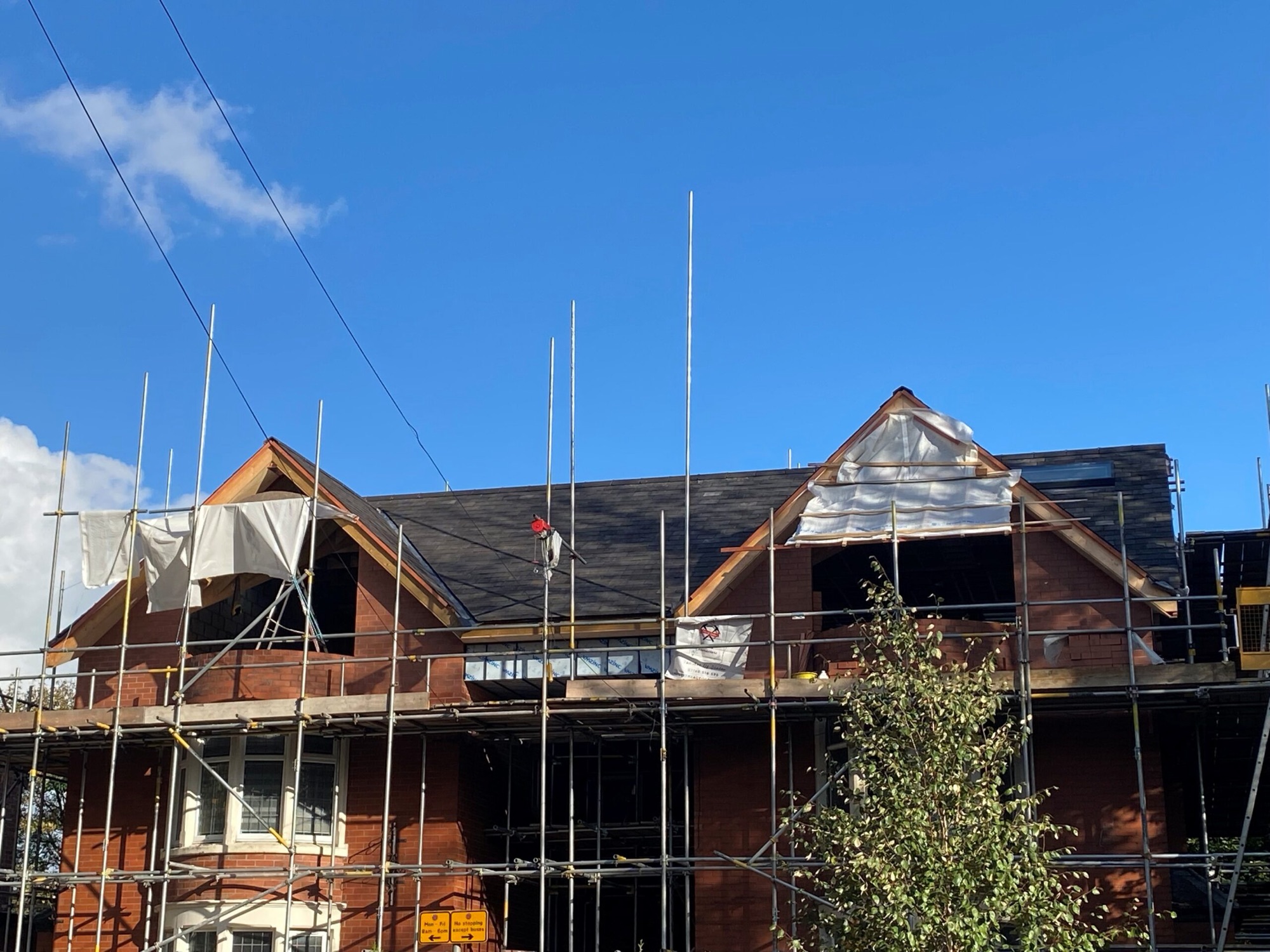 Lancaster Road, stage 2: Old roof off